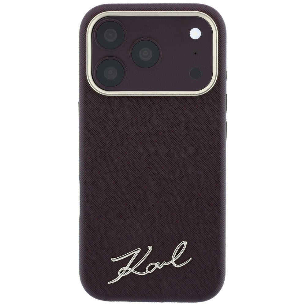Husa de protectie Karl Lagerfeld compatibil cu iPhone 18 Pro / iPhone 17 Pro, Bordo