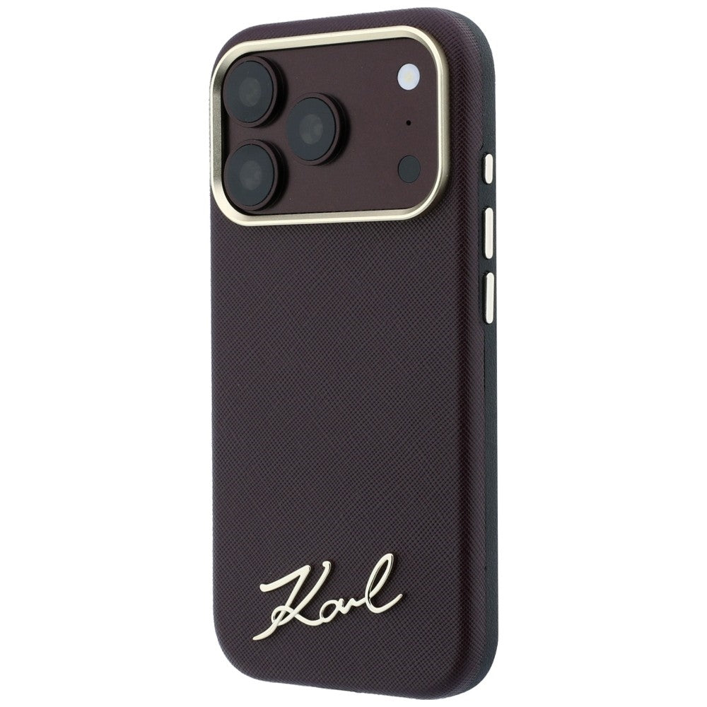 Husa de protectie Karl Lagerfeld compatibil cu iPhone 18 Pro / iPhone 17 Pro, Bordo