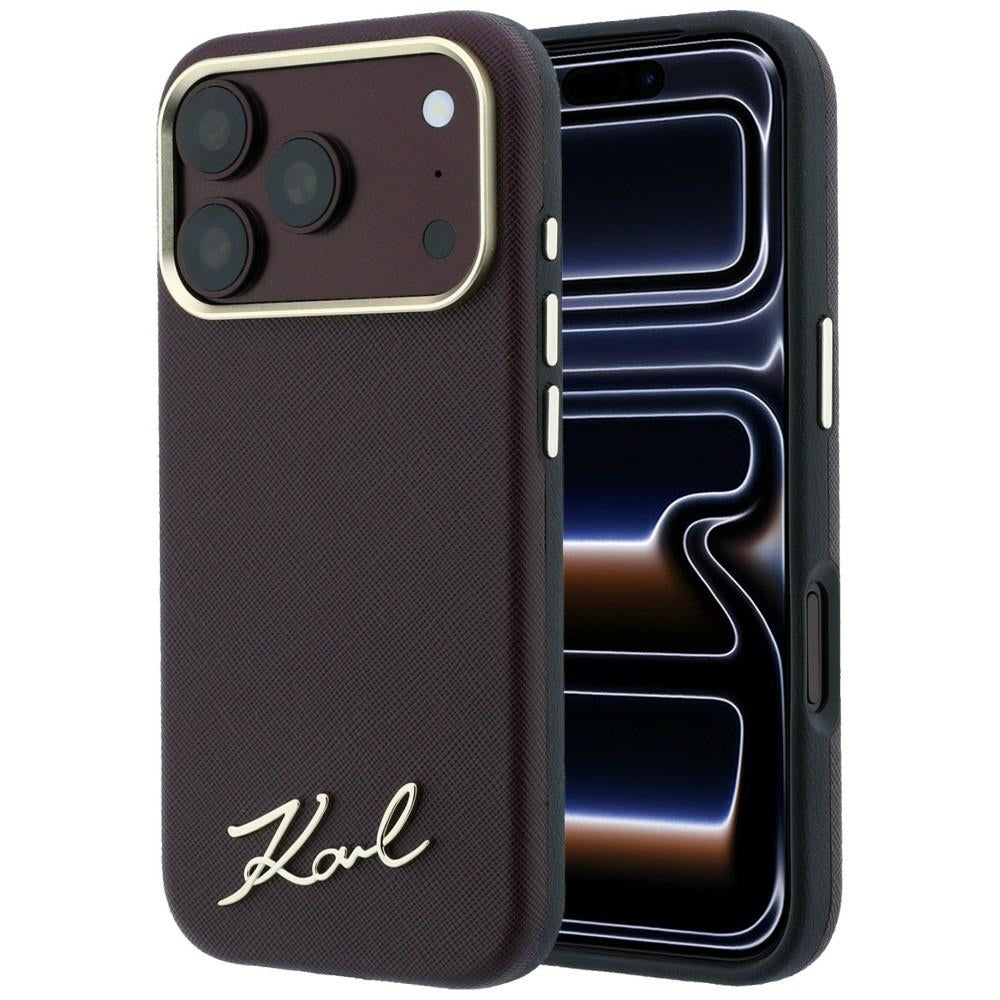 Husa de protectie Karl Lagerfeld compatibil cu iPhone 18 Pro / iPhone 17 Pro, Bordo
