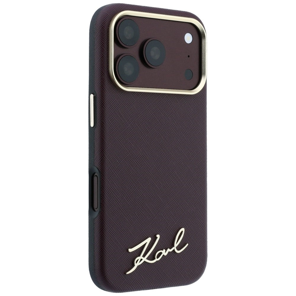 Husa de protectie Karl Lagerfeld compatibil cu iPhone 17 Pro Max / iPhone 18 Pro Max, Bordo