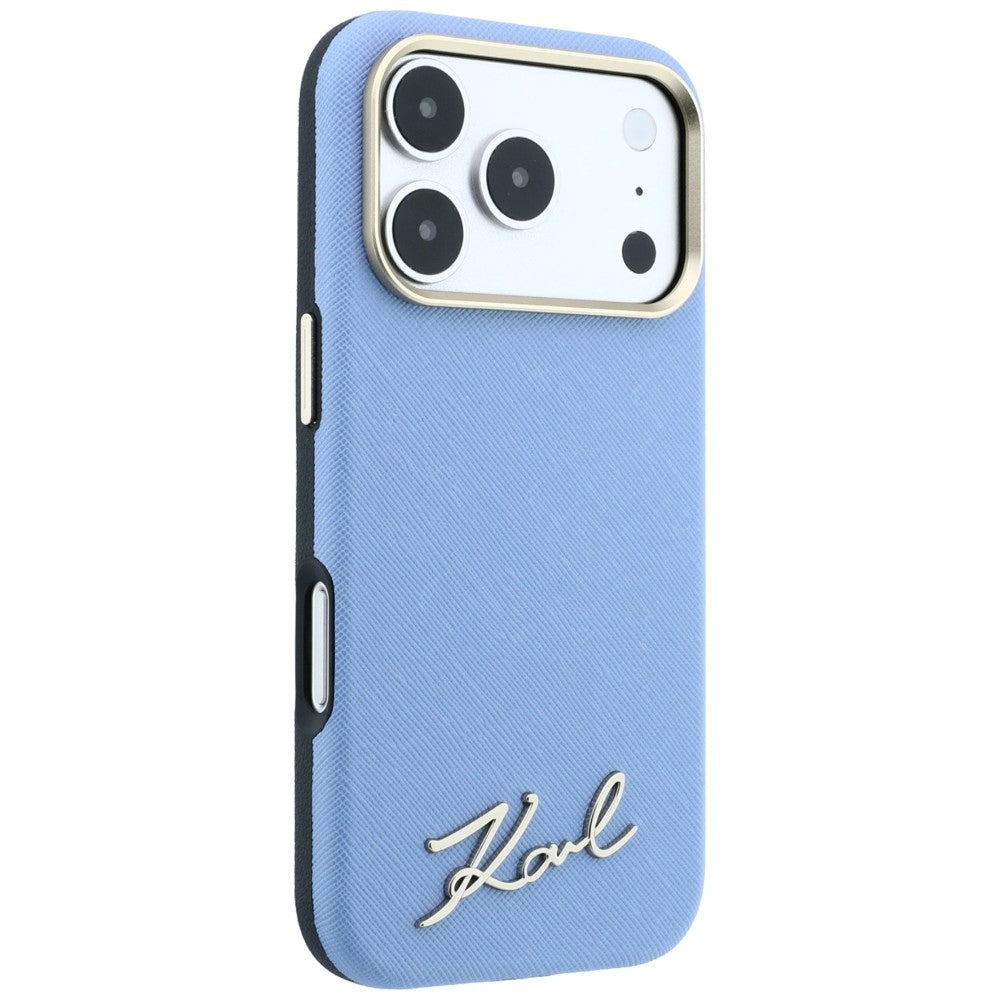 Husa de protectie Karl Lagerfeld compatibil cu iPhone 18 Pro / iPhone 17 Pro, Albastru