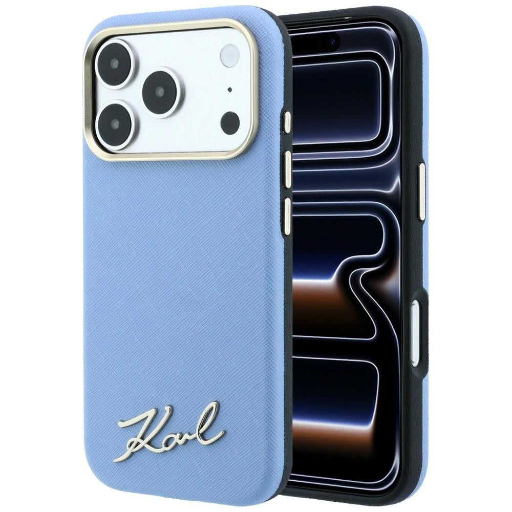 Husa de protectie Karl Lagerfeld compatibil cu iPhone 18 Pro / iPhone 17 Pro, Albastru
