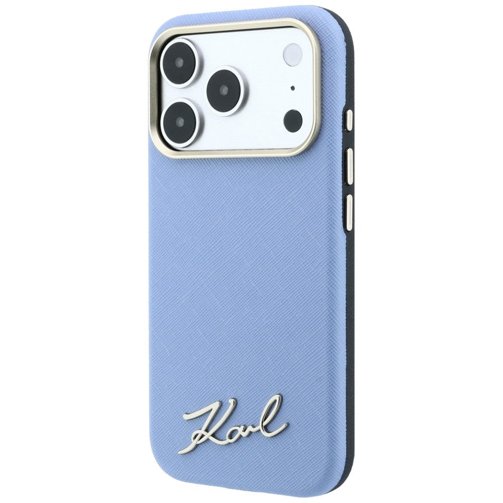 Husa de protectie Karl Lagerfeld compatibil cu iPhone 17 Pro Max / iPhone 18 Pro Max, Albastru