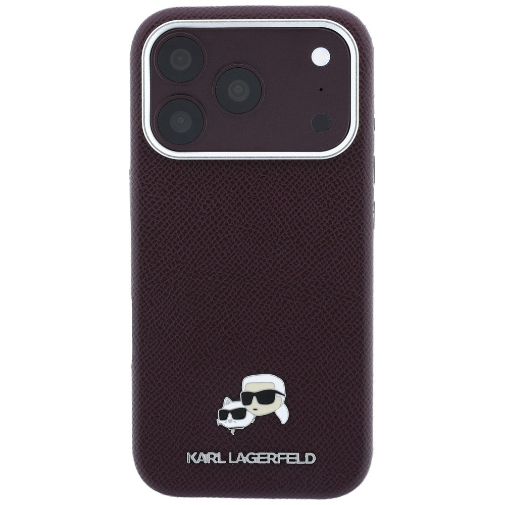 Husa de protectie Karl Lagerfeld compatibil cu iPhone 17 Pro Max / iPhone 18 Pro Max, Bordo