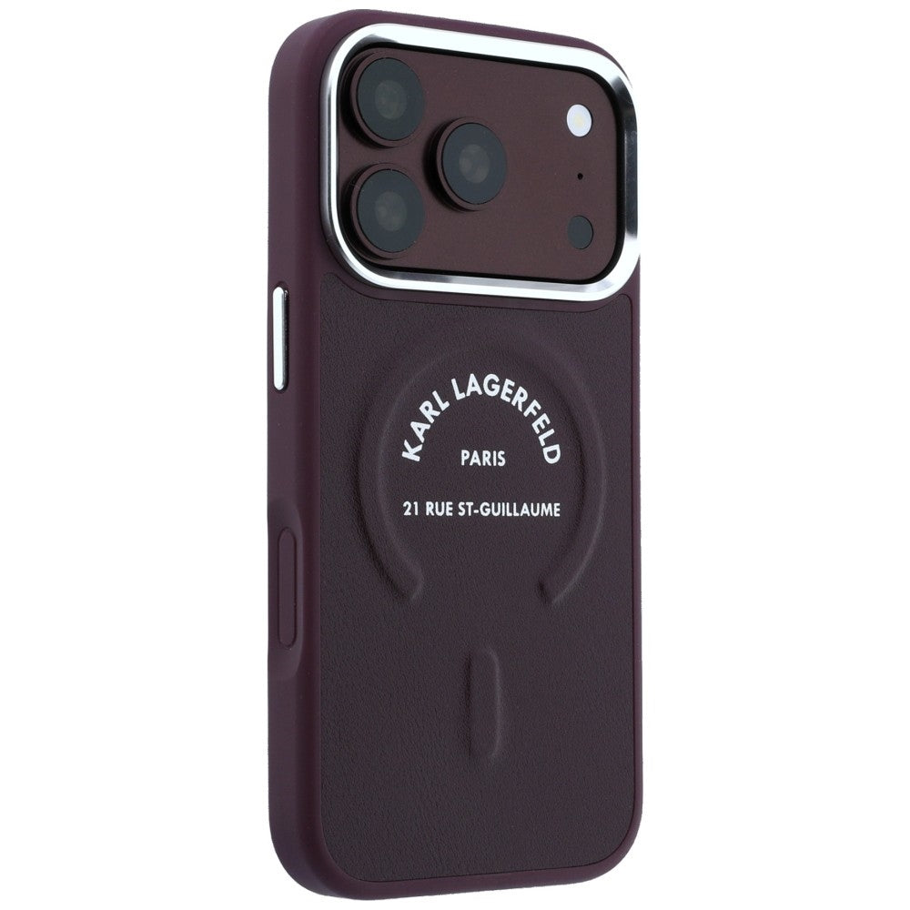 Husa de protectie Karl Lagerfeld compatibil cu iPhone 18 Pro / iPhone 17 Pro, Bordo
