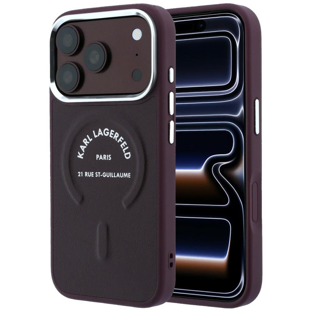Husa de protectie Karl Lagerfeld compatibil cu iPhone 18 Pro Max / iPhone 17 Pro Max, Bordo