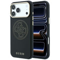 Husa de protectie Guess Leather Perforated 4G MagSafe compatibil cu iPhone 17 Pro Max / iPhone 18 Pro Max, Negru