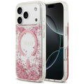 Husa de protectie Guess Resin Bottom Glitter MagSafe compatibil cu iPhone 18 Pro / iPhone 17 Pro, Roz