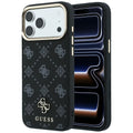 Husa de protectie Guess Peony compatibil cu iPhone 18 Pro / iPhone 17 Pro, Negru
