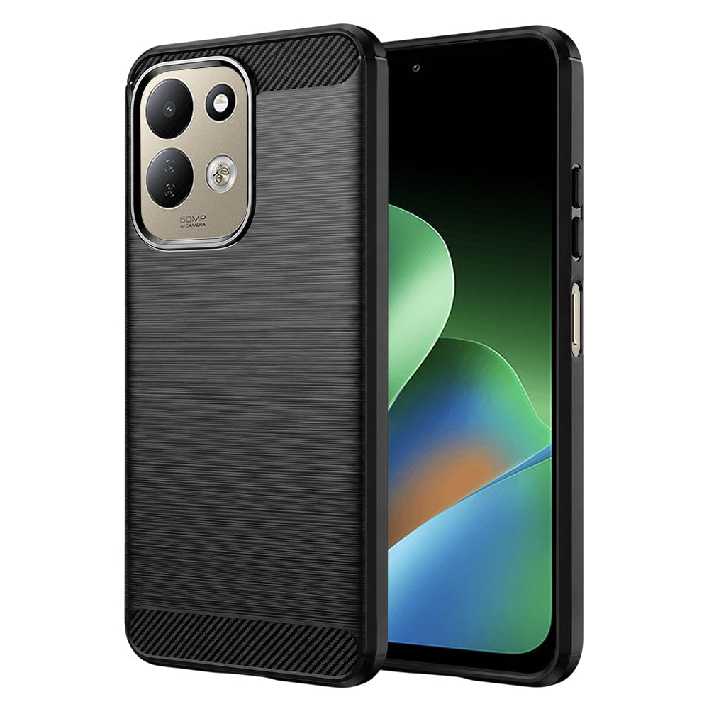 Husa de protectie Techsuit Carbon Silicone compatibil cu Xiaomi Redmi 17 4G / Redmi 17 5G, Negru