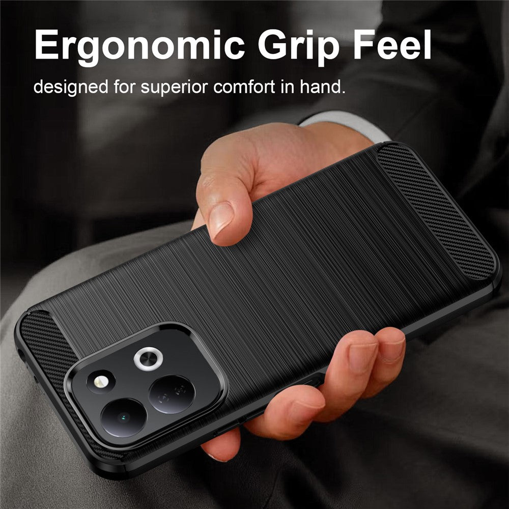 Husa de protectie Techsuit Carbon Silicone compatibil cu Xiaomi Redmi 17 4G / Redmi 17 5G, Negru