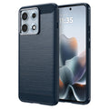 Husa de protectie Techsuit Carbon Silicone compatibil cu Motorola Edge 70 Max, Albastru