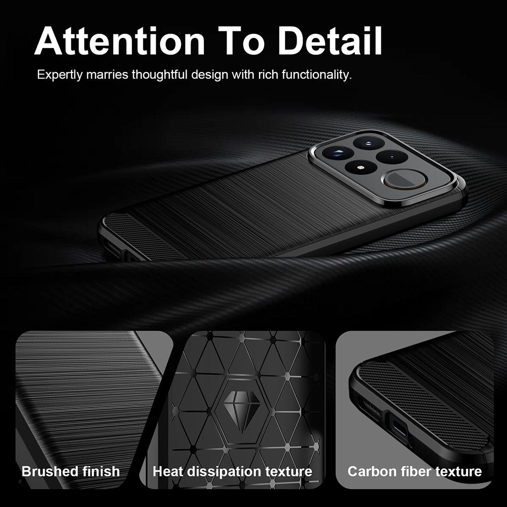 Husa de protectie Techsuit Carbon Silicone compatibil cu Xiaomi Poco F9 Ultra, Negru