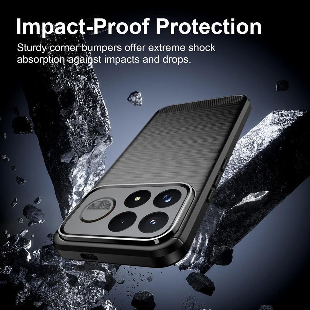 Husa de protectie Techsuit Carbon Silicone compatibil cu Xiaomi Poco F9 Ultra, Negru