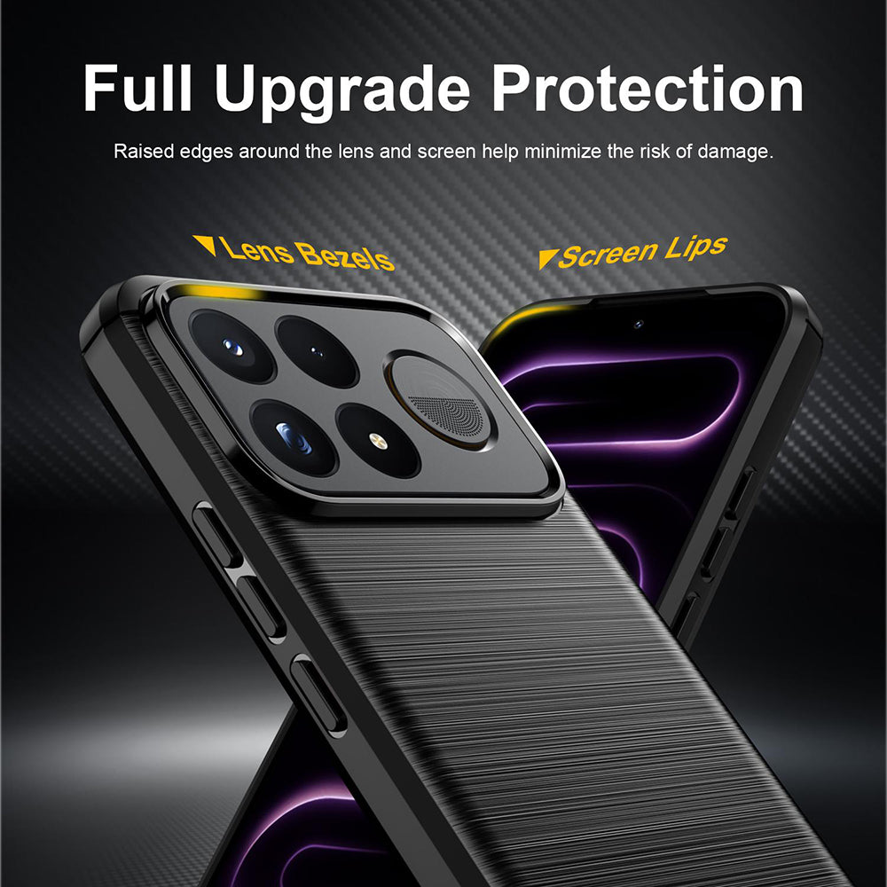 Husa de protectie Techsuit Carbon Silicone compatibil cu Xiaomi Poco F9 Ultra, Negru