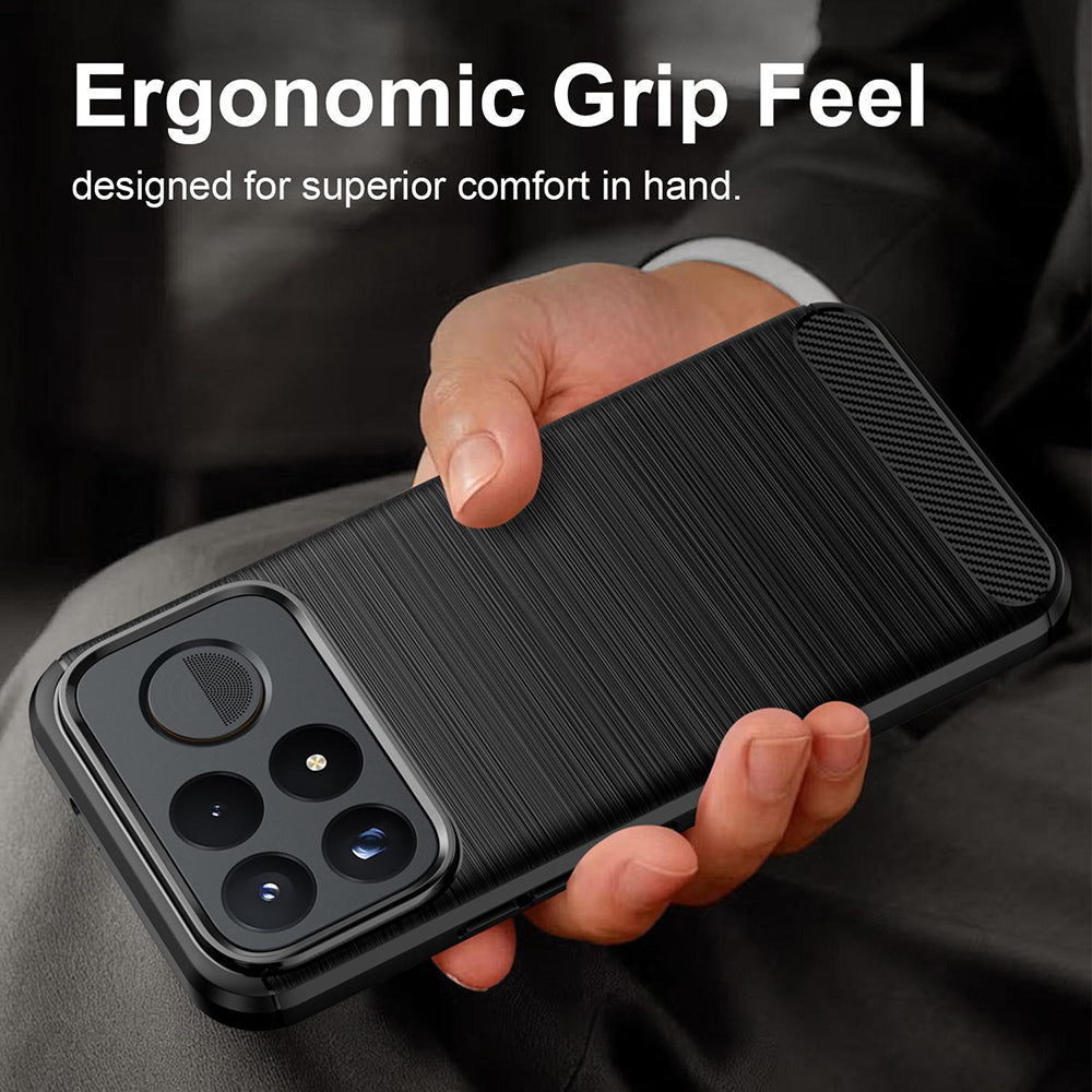 Husa de protectie Techsuit Carbon Silicone compatibil cu Xiaomi Poco F9 Pro, Negru