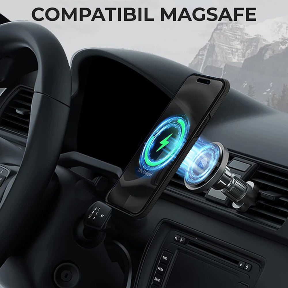Husa de protectie Techsuit Aramid Fiber MagSafe compatibil cu iPhone 18 Pro Max / iPhone 17 Pro Max, Negru