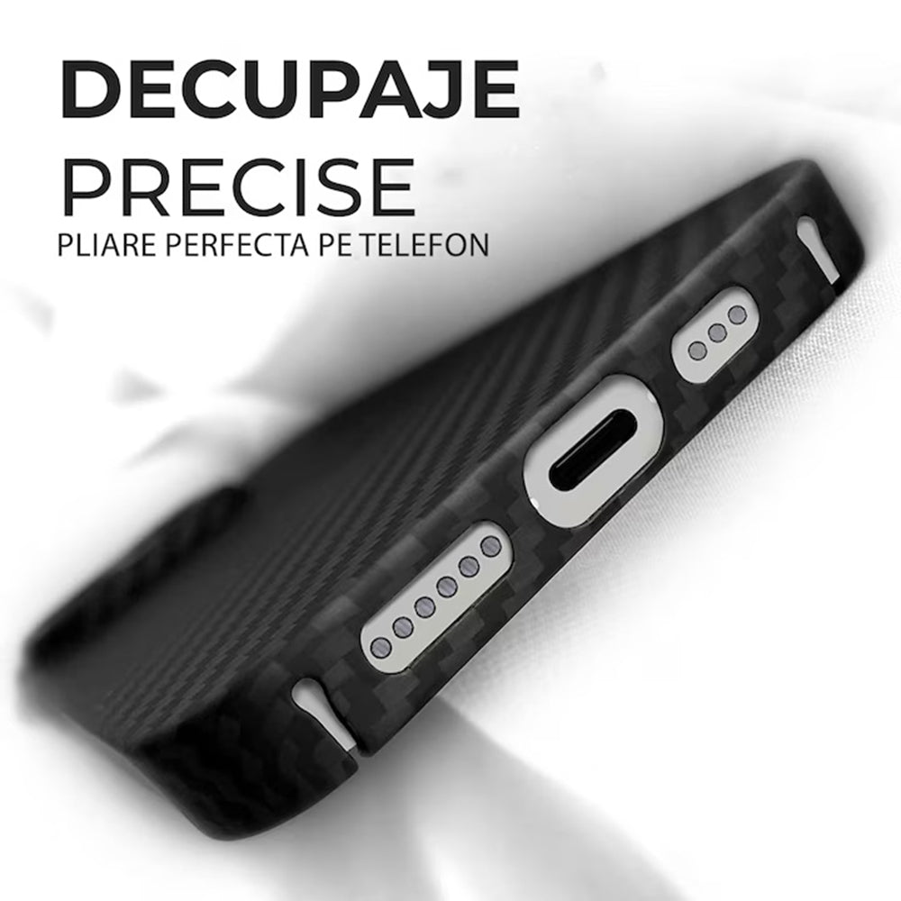 Husa de protectie Techsuit Aramid Fiber MagSafe compatibil cu iPhone 18 Pro Max / iPhone 17 Pro Max, Negru