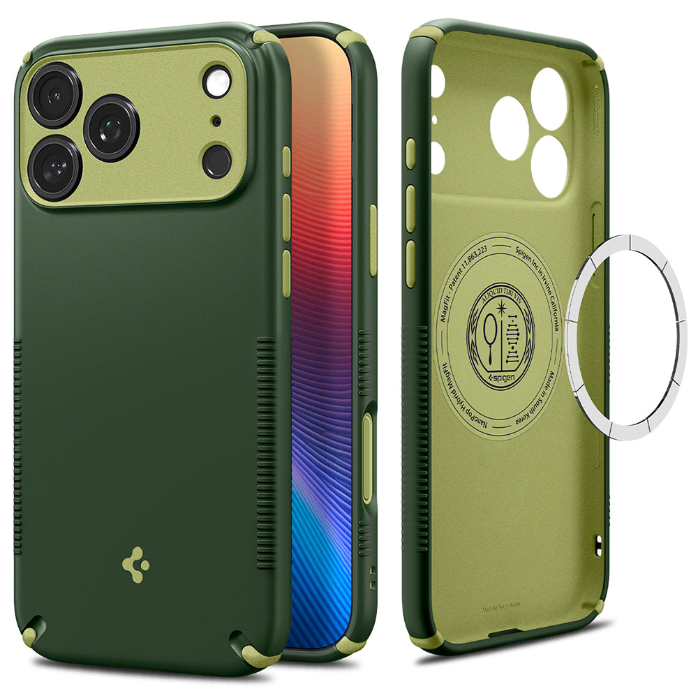 Husa de protectie Spigen Caseology Nano Pop compatibil cu iPhone 18 Pro / iPhone 17 Pro, Verde