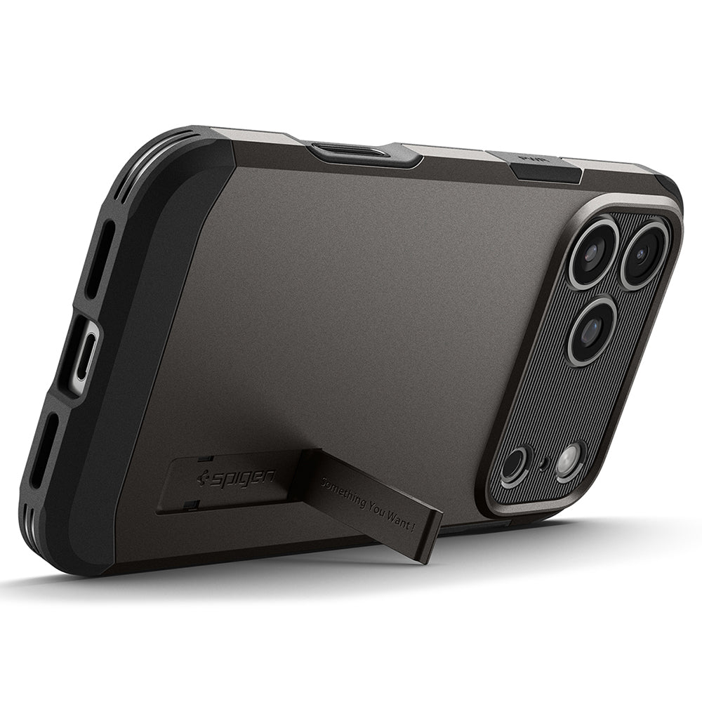 Husa de protectie Spigen Tough Armor compatibil cu iPhone 17 Pro Max / iPhone 18 Pro Max, Gri