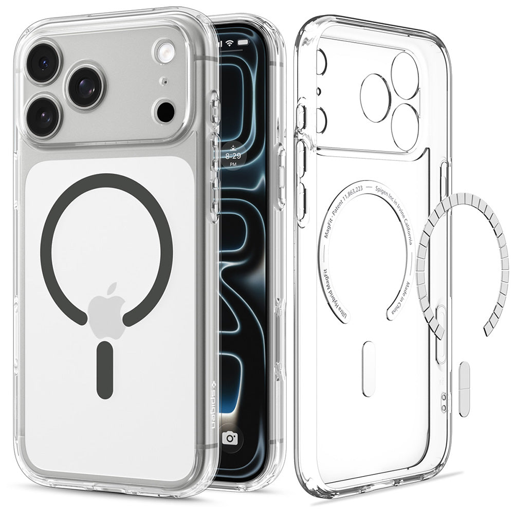 Husa de protectie Spigen Ultra Hybrid compatibil cu iPhone 17 Pro / iPhone 18 Pro, Transparent