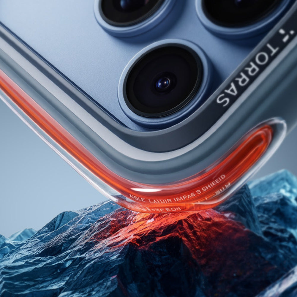 Husa de protectie Torras Ostand Q3 Air Pro compatibil cu iPhone 18 Pro / iPhone 17 Pro, Albastru