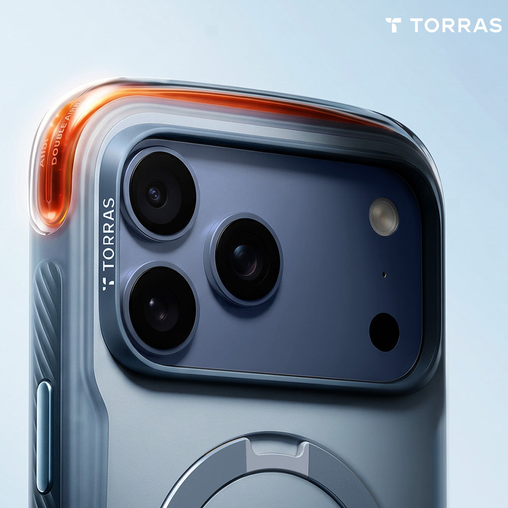 Husa de protectie Torras Ostand Q3 Air Pro compatibil cu iPhone 18 Pro / iPhone 17 Pro, Mov