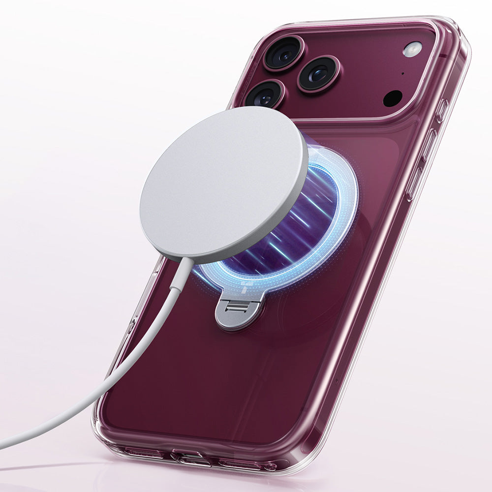 Husa de protectie Torras Ostand Spin compatibil cu iPhone 18 Pro Max / iPhone 17 Pro Max, Transparent