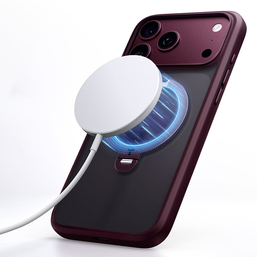 Husa de protectie Torras Ostand Spin Series compatibil cu iPhone 17 Pro / iPhone 18 Pro, Mov