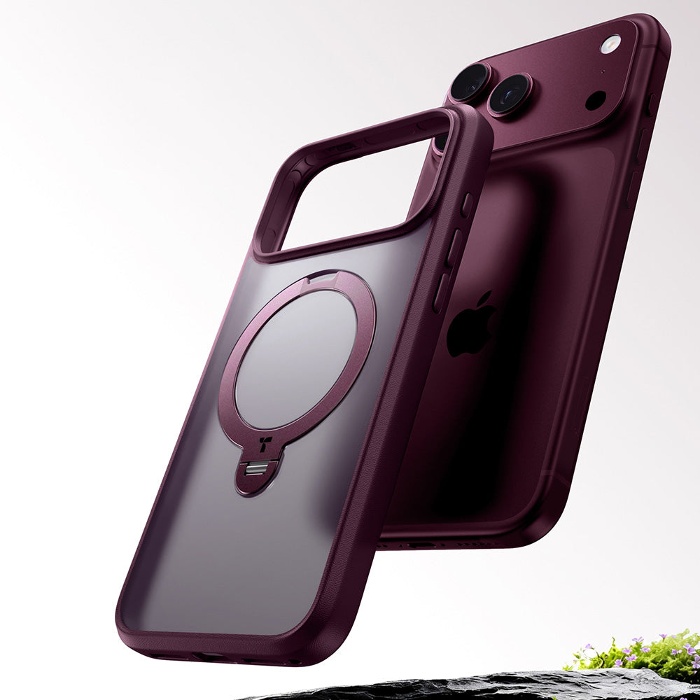 Husa de protectie Torras Ostand Spin Series compatibil cu iPhone 17 Pro / iPhone 18 Pro, Mov