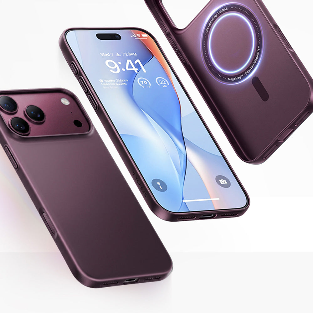 Husa de protectie Torras OriginFit-Mag compatibil cu iPhone 18 Pro / iPhone 17 Pro, Mov