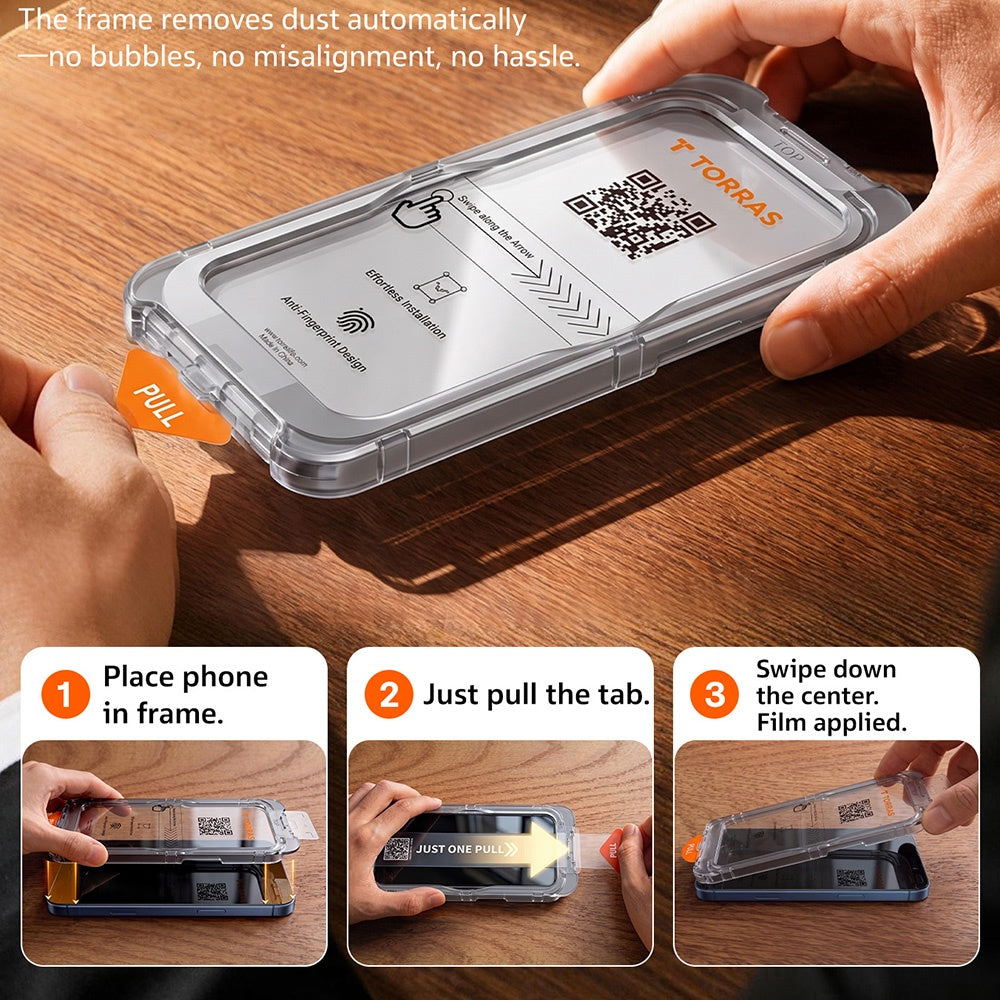 Folie de protectie Torras Sunview AR Shield compatibil cu iPhone 17 Pro / iPhone 18 Pro, Transparent