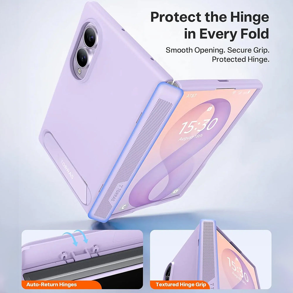 Husa de protectie Torras Ostand L1 Guardian compatibil cu Samsung Galaxy Z Fold8, Mov
