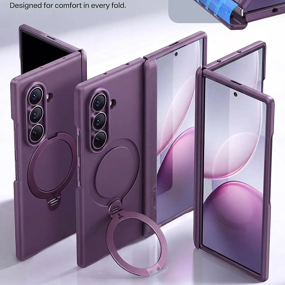 Husa de protectie Torras Ostand Q3 Spin compatibil cu Samsung Galaxy Z Fold8 Ultra, Mov