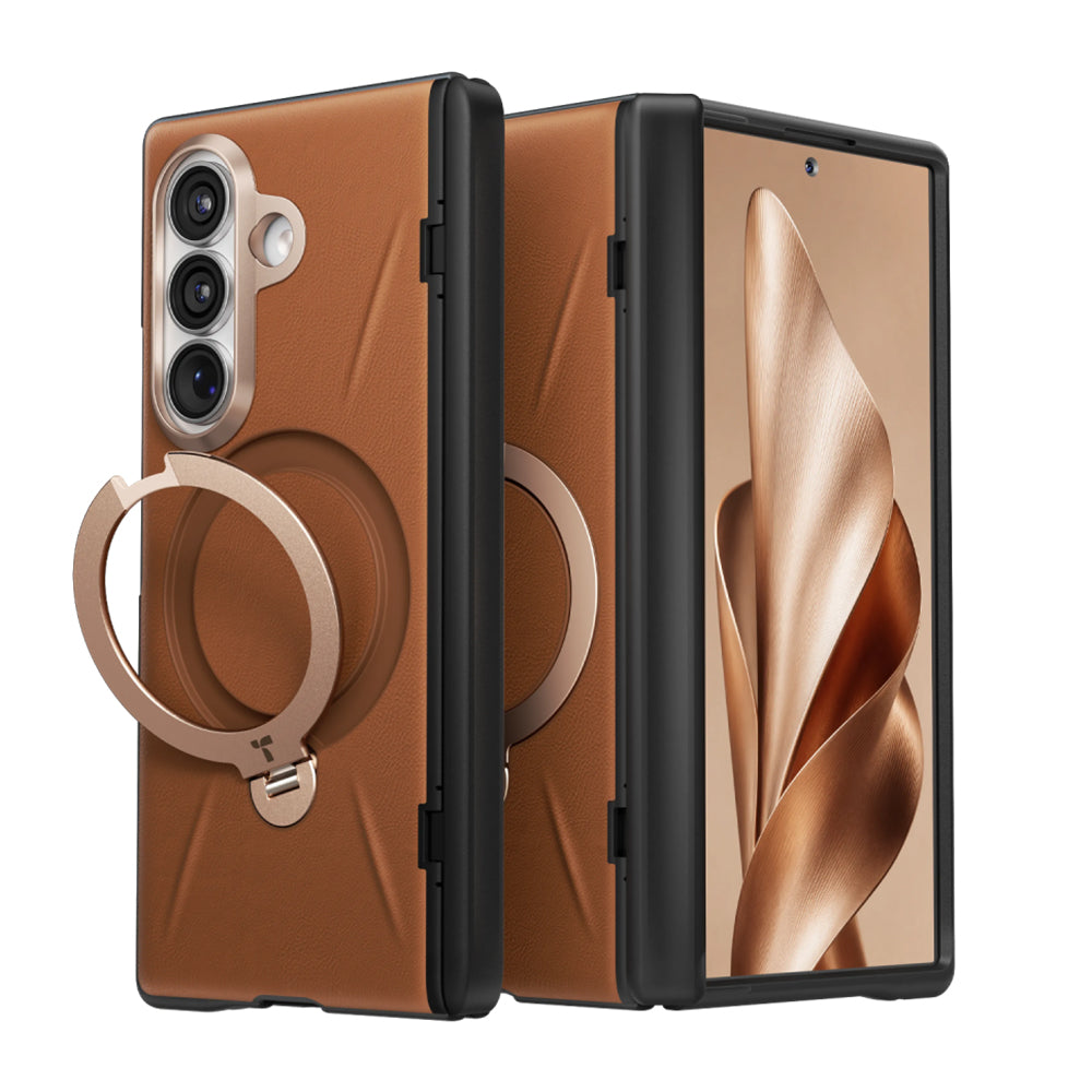 Husa de protectie Torras QPRO Leather Series compatibil cu Samsung Galaxy Z Fold8 Ultra, Maro