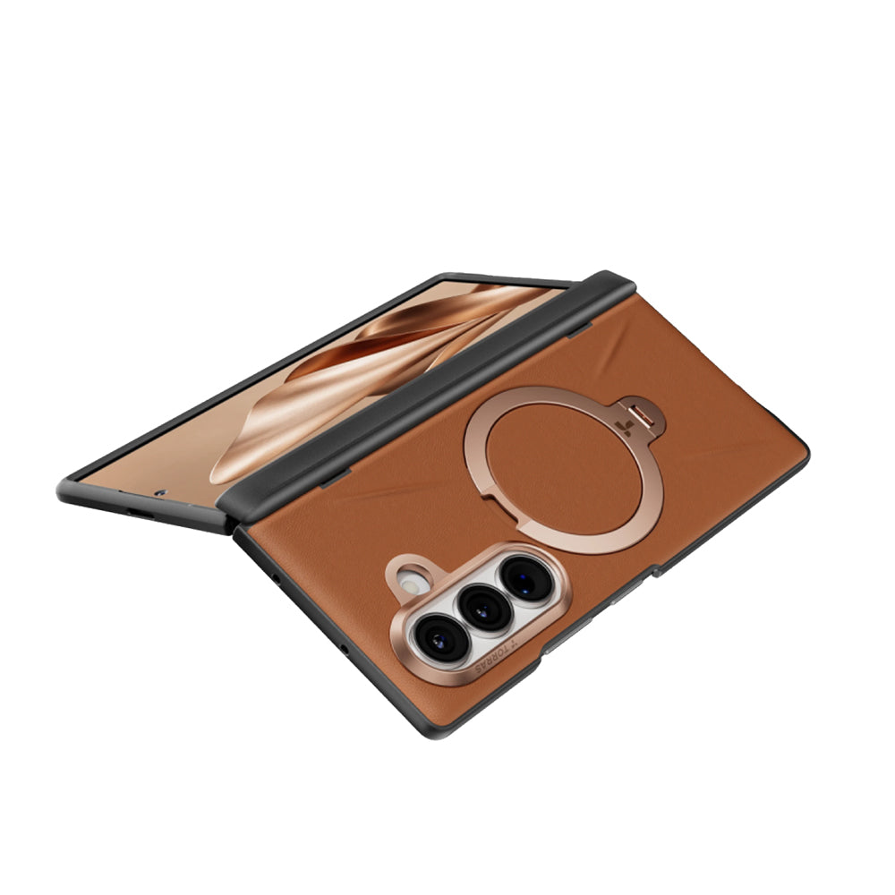 Husa de protectie Torras QPRO Leather Series compatibil cu Samsung Galaxy Z Fold8 Ultra, Maro