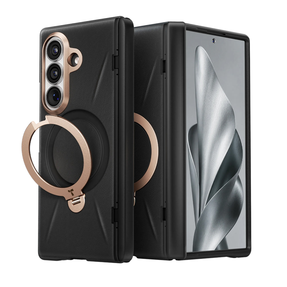 Husa de protectie Torras QPRO Leather Series compatibil cu Samsung Galaxy Z Fold8 Ultra, Negru