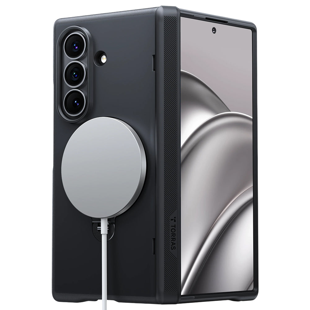 Husa de protectie Torras Ostand Q3 Spin compatibil cu Samsung Galaxy Z Fold8 Ultra, Negru