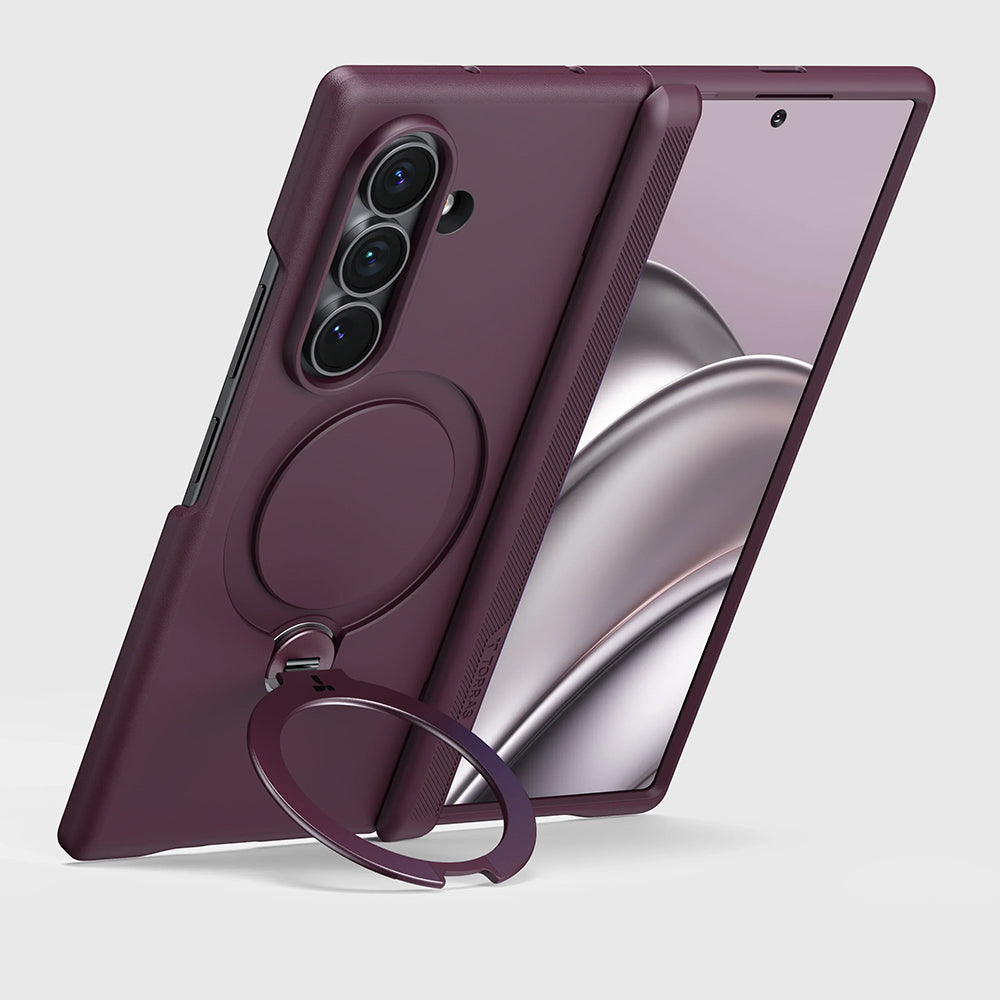 Husa de protectie Torras Ostand Q3 Spin compatibil cu Samsung Galaxy Z Fold8 Ultra, Mov