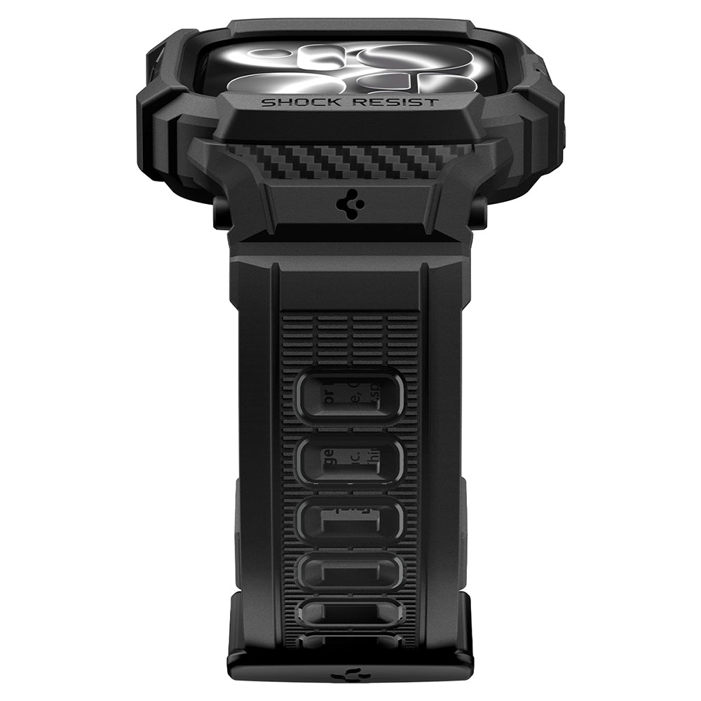 Curea smartwatch Spigen Rugged Armor Pro compatibil cu Apple Watch 12 42mm, Negru