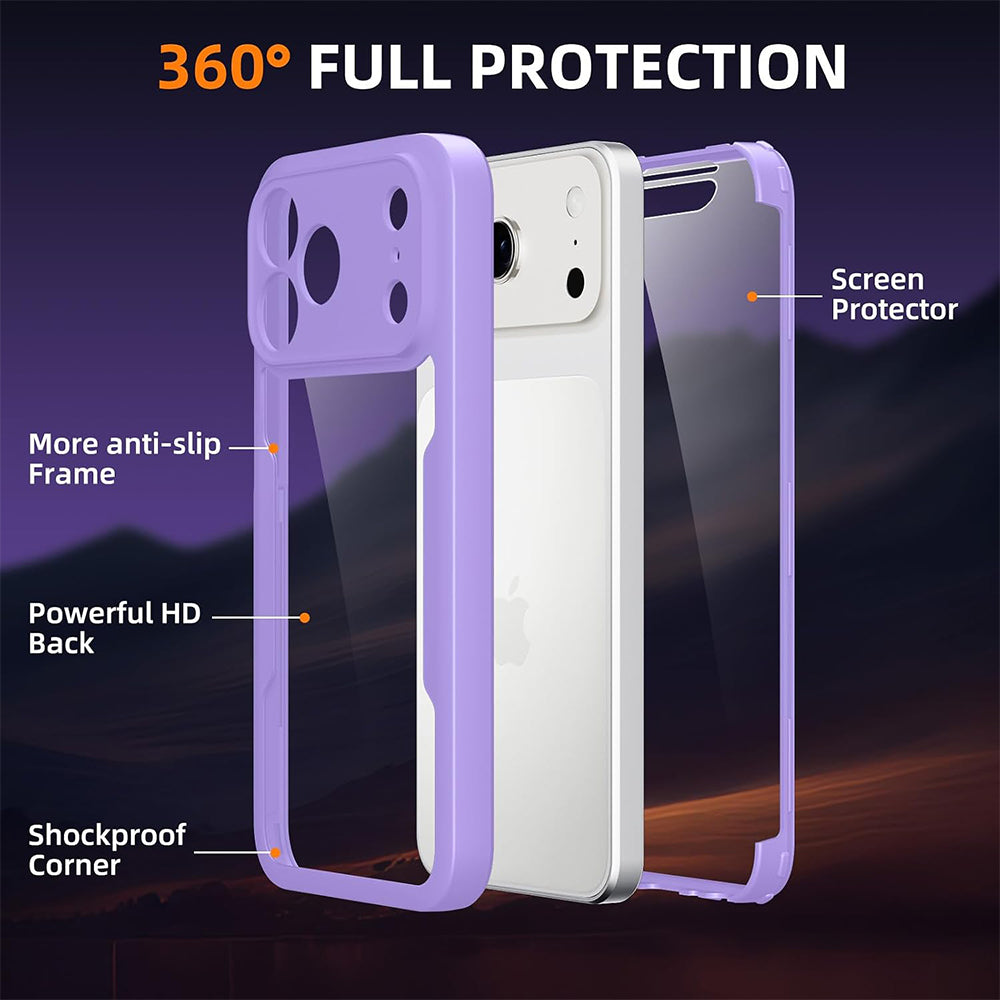 Husa de protectie Techsuit ColorVerse 360 Series compatibil cu iPhone 18 Pro / iPhone 17 Pro, Mov