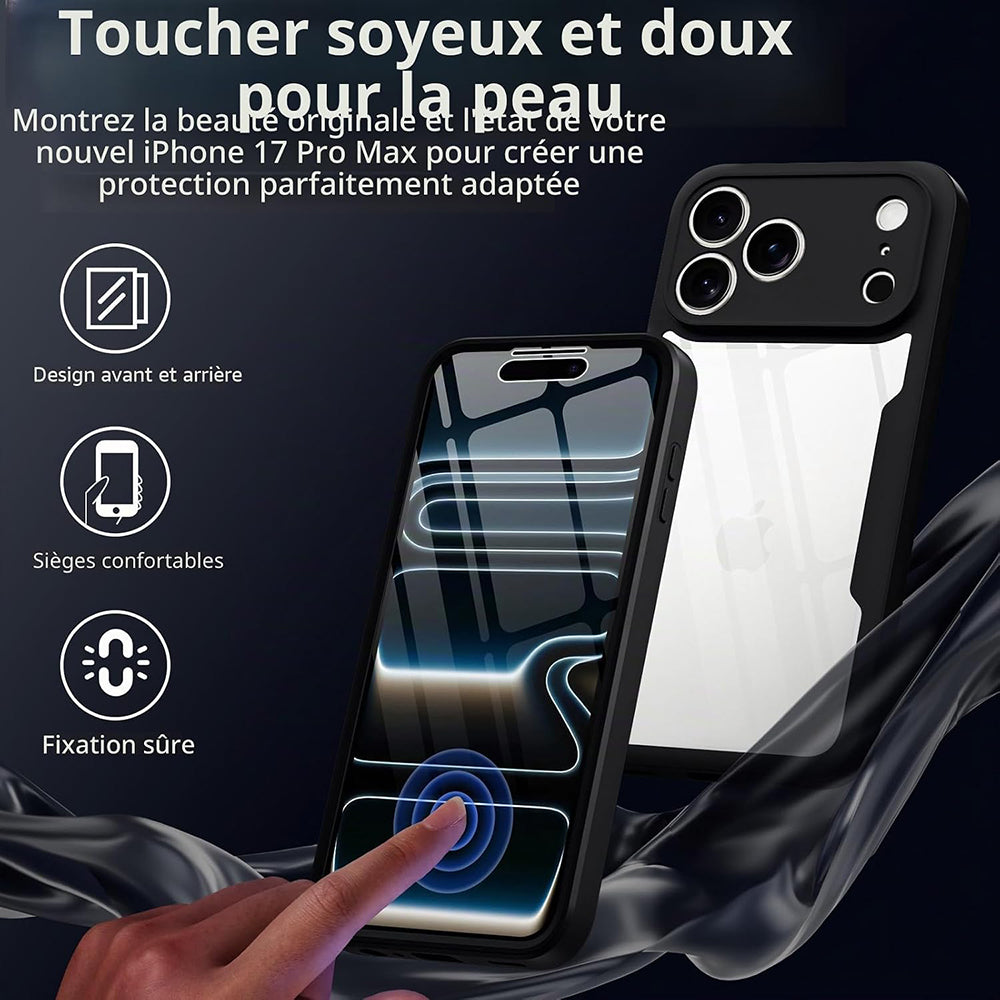 Husa de protectie Techsuit ColorVerse 360 compatibil cu iPhone 18 Pro / iPhone 17 Pro, Negru