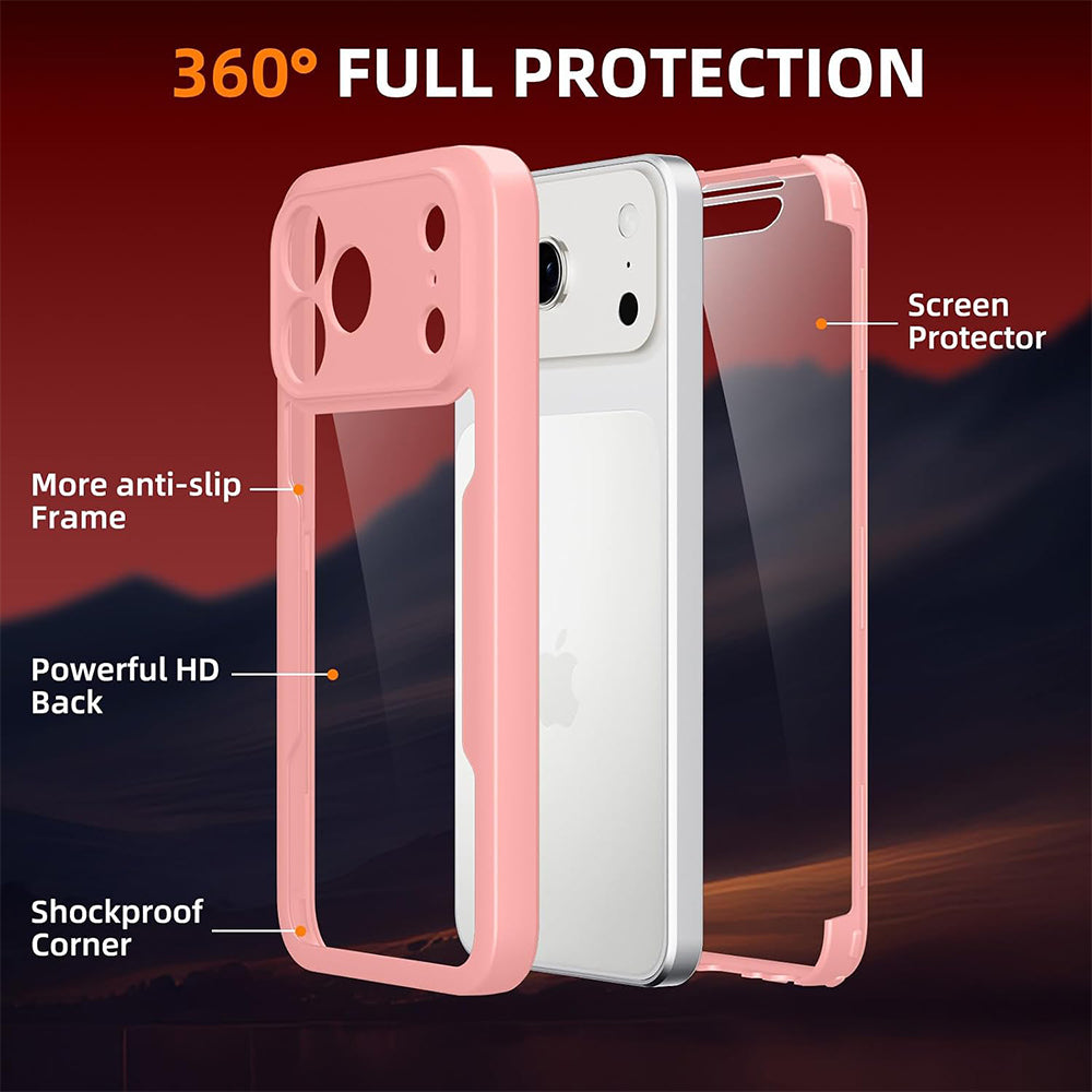 Husa de protectie Techsuit ColorVerse 360 compatibil cu iPhone 18 Pro Max / iPhone 17 Pro Max, Roz