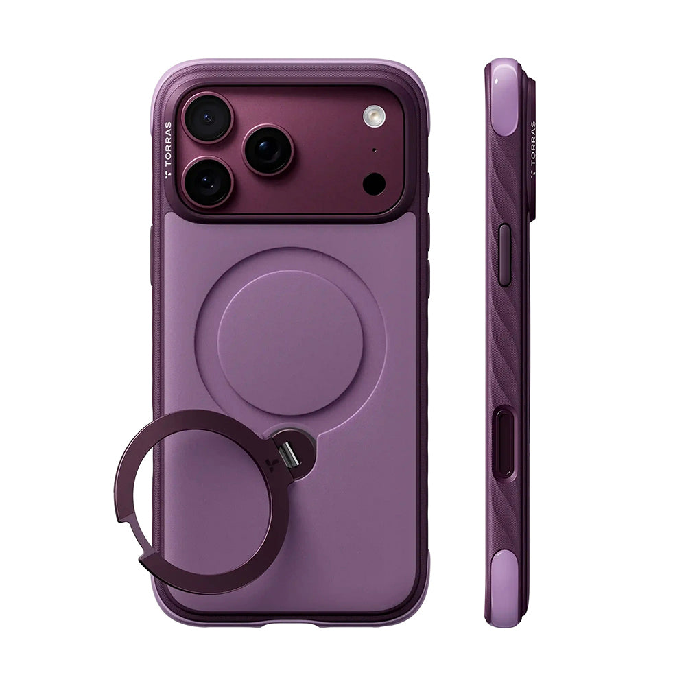 Husa de protectie Torras Ostand Q3 compatibil cu iPhone 18 Pro Max / iPhone 17 Pro Max, Mov