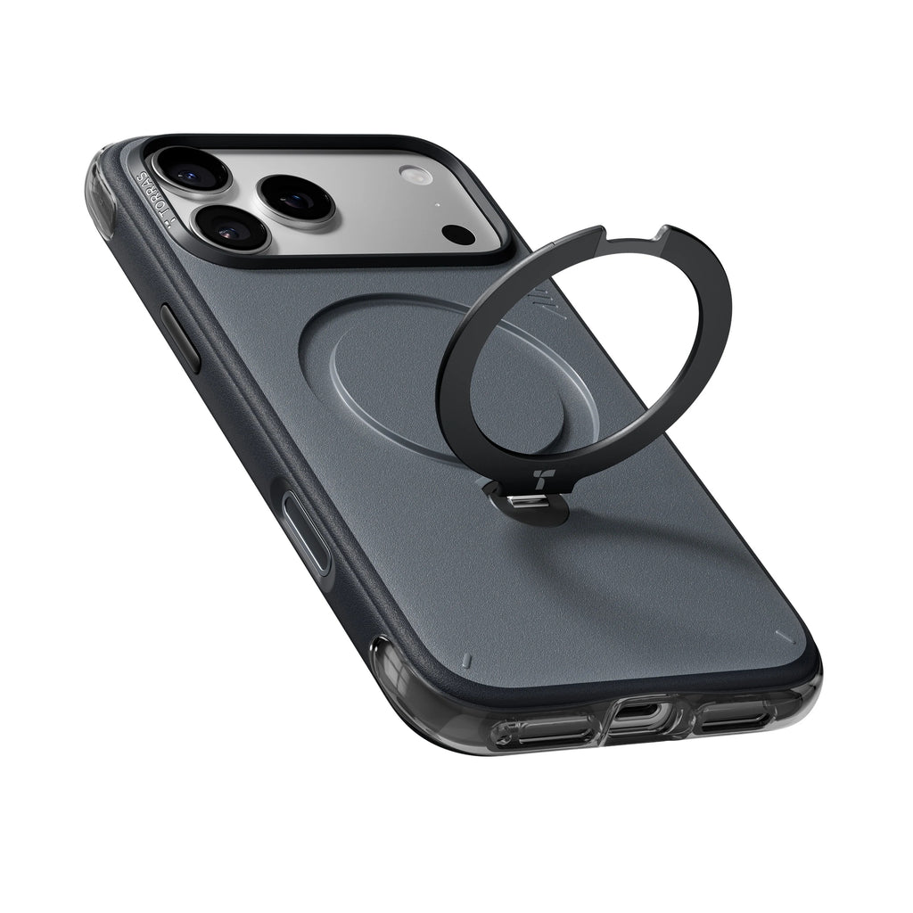 Husa de protectie Torras Ostand Q3 Air Essential compatibil cu iPhone 17 Pro Max / iPhone 18 Pro Max, Mov
