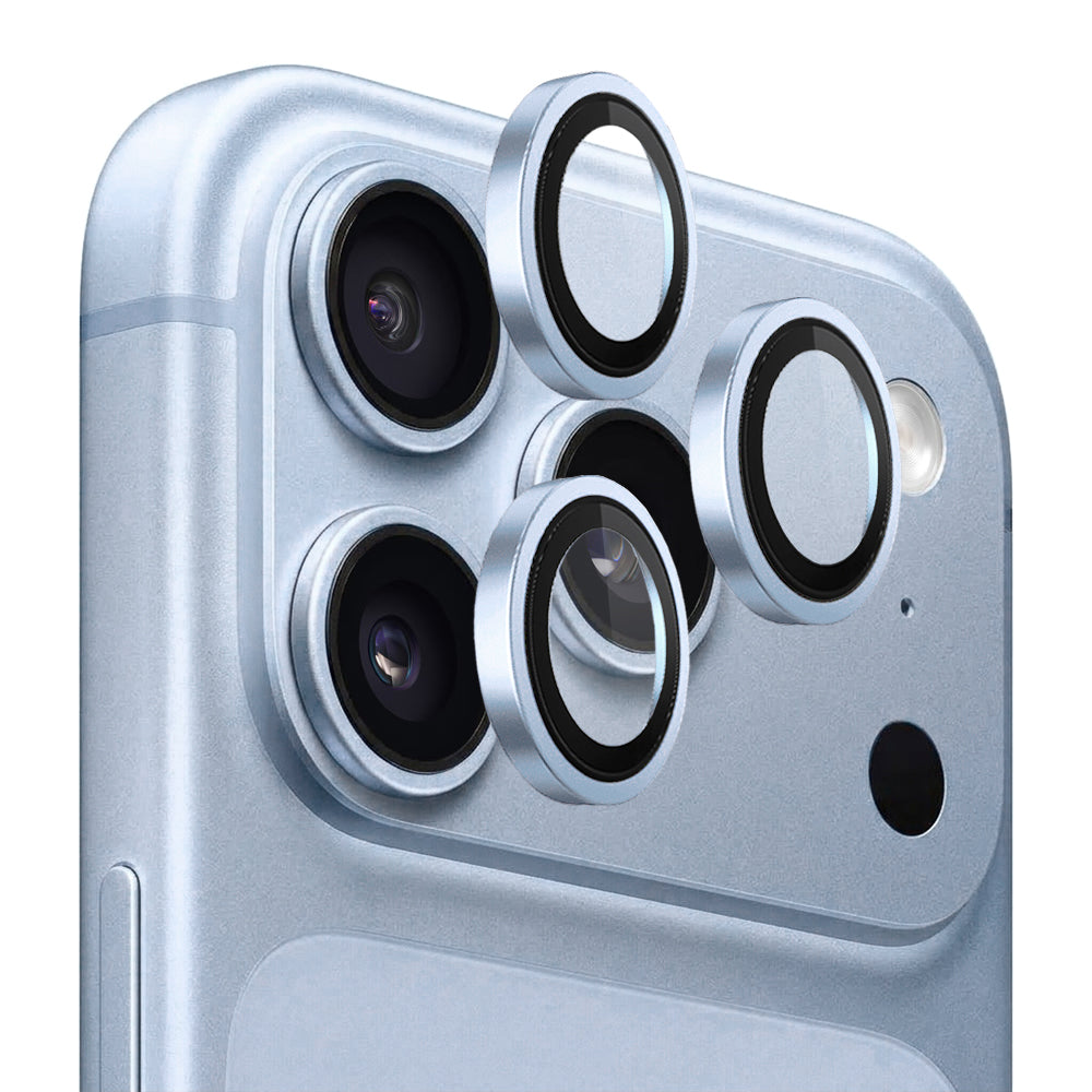 Folie de protectie Lito Titanium AR Camera Glass compatibil cu iPhone 18 Pro / iPhone 18 Pro Max, Albastru