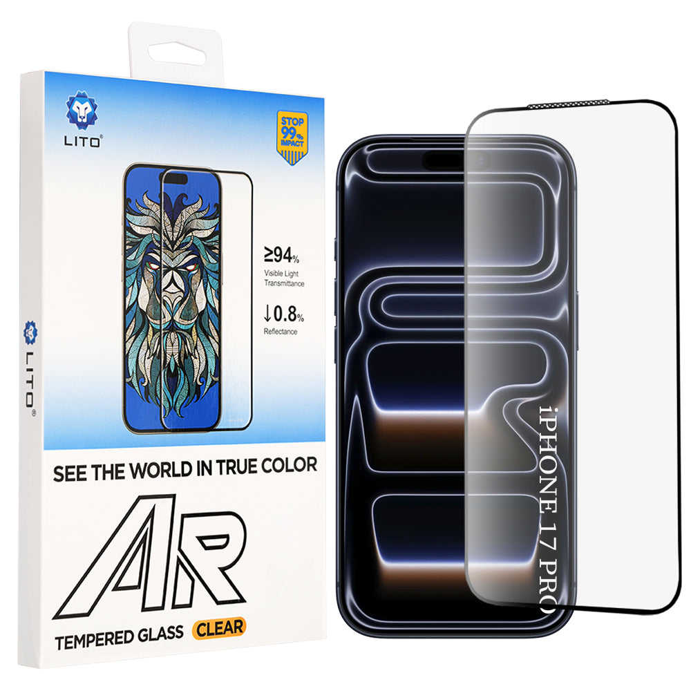 Folie de protectie Lito AR SE compatibil cu iPhone 18 Pro / iPhone 17 Pro, Negru