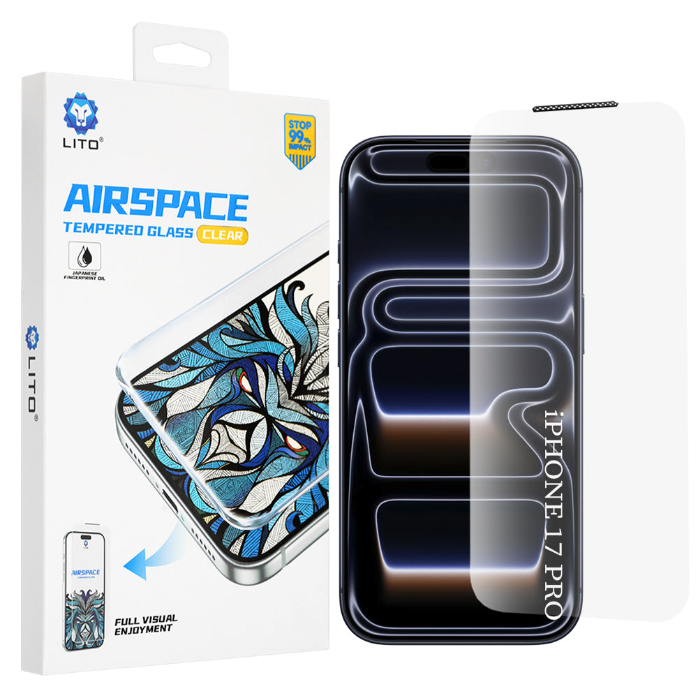 Folie de protectie Lito Airspace Border compatibil cu iPhone 17 Pro / iPhone 18 Pro, Transparent