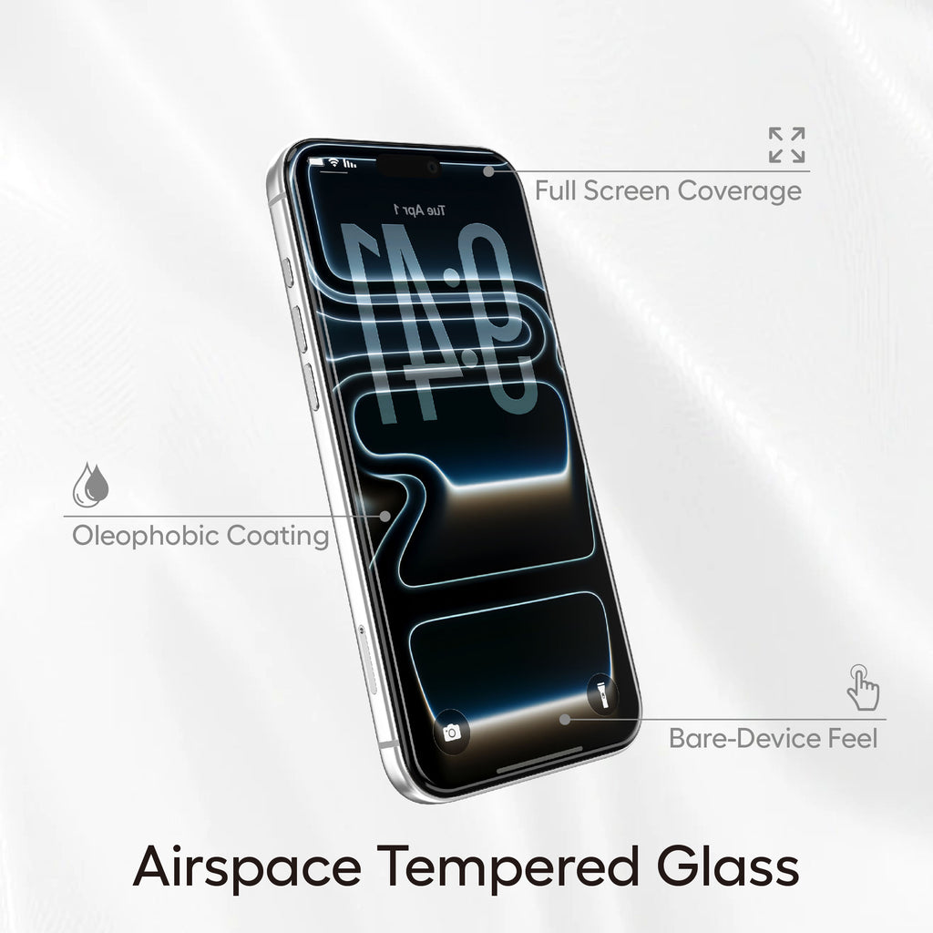 Folie de protectie Lito Airspace Border compatibil cu iPhone 17 Pro / iPhone 18 Pro, Transparent