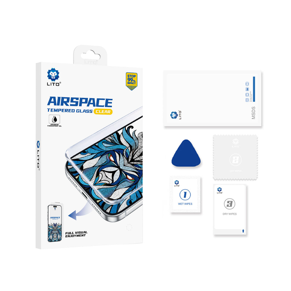 Folie de protectie Lito Airspace Border compatibil cu iPhone 17 Pro / iPhone 18 Pro, Transparent